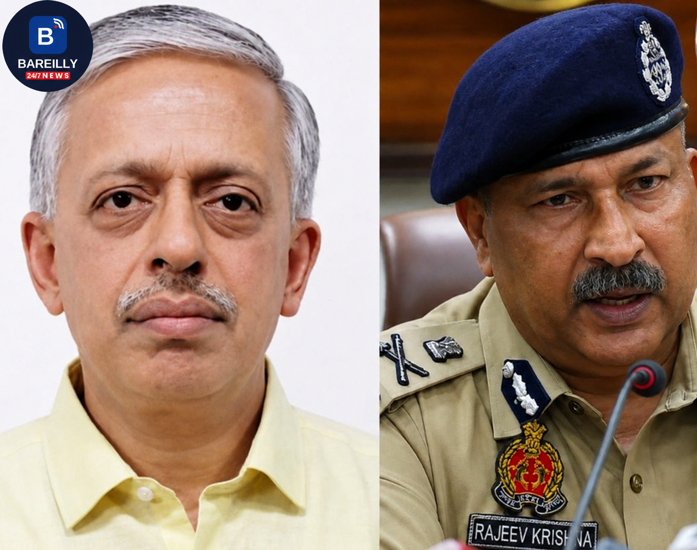 बरेली चीफ सेक्रेटरी-डीजीपी कल बरेली में, 5 बड़े एक्शन की तैयारी! चीफ सेक्रेटरी डीजीपी यूपी के चीफ सेक्रेटरी शशि प्रकाश गोयल और डीजीपी राजीव कृष्ण बरेली। उत्तर प्रदेश के चीफ सेक्रेटरी-डीजीपी (पुलिस महानिदेशक) का 30 जुलाई को बरेली दौरा संभावित प्रस्तावित है। इसके लिए स्थानीय प्रशासनिक और पुलिस महकमे